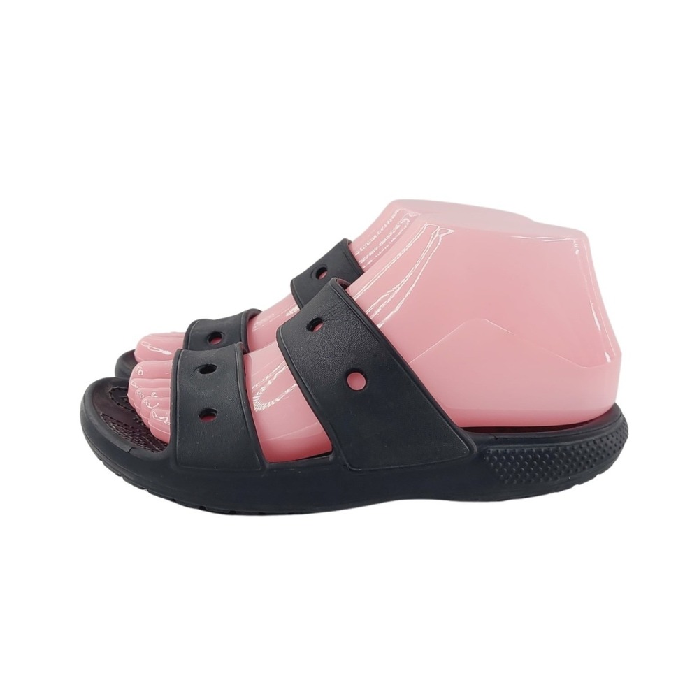 Crocs, Slip On Open Toe Croslite Foam / Rubber Slide Sandals, Women Size 7 Black
